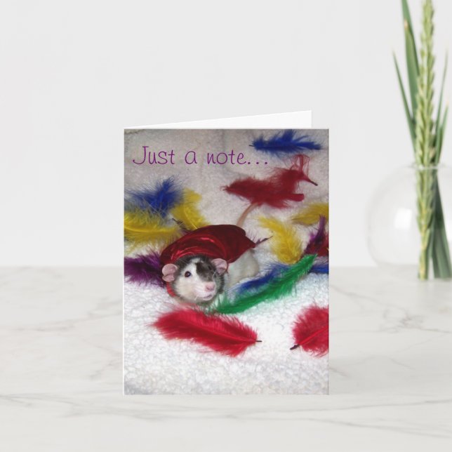 Pet Rat Oreo Note Card (Front)