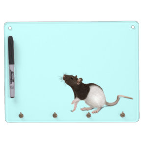 Pet Rat Painting Dry Erase Board With Keychain Holder