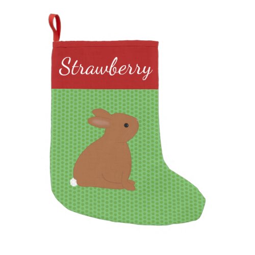 Pet Red Rabbit Personalized Christmas Small Christmas Stocking