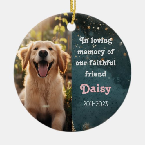 Pet Rememberance Christmas Ceramic Ornament