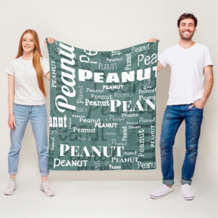 Pet Repeating Name White Medium Fleece Blanket