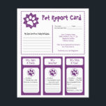 Pet Report Cards<br><div class="desc">These adorable pet report cards for dog groomers can be personalized to fit your needs.</div>