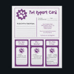 Pet Report Cards<br><div class="desc">These adorable pet report cards for dog groomers can be personalized to fit your needs.</div>