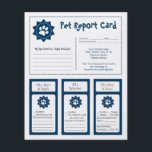 Pet Report Cards - Blue<br><div class="desc">These adorable pet report cards for dog groomers can be personalized to fit your needs.</div>