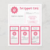 Pet Report Cards - Pink (Front)