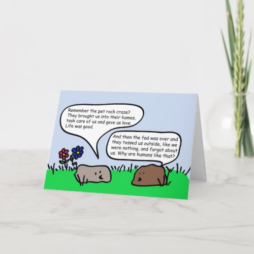 Pet Rock Greeting Card