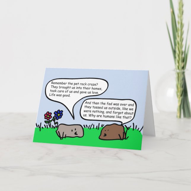 Pet Rock Greeting Card (Front)