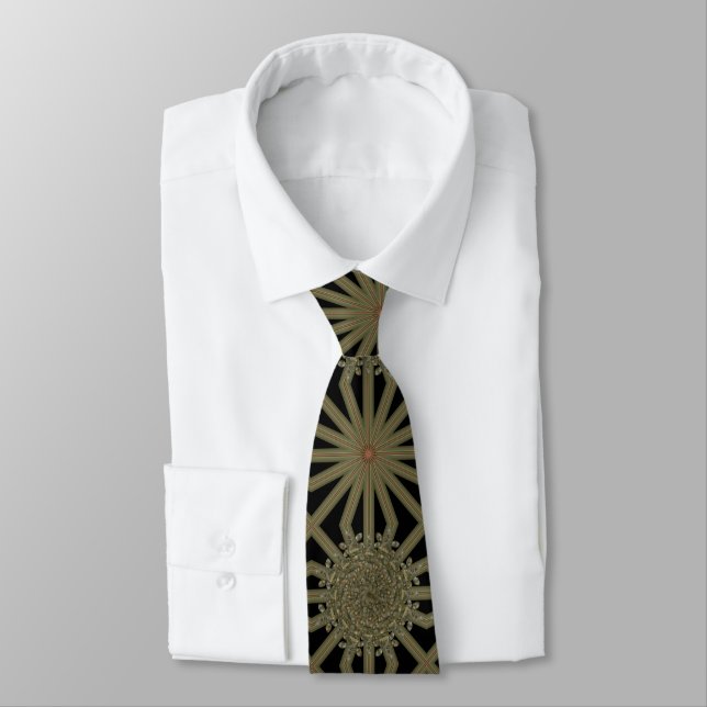 Pet Rock Ocean Sea Sediment Gemstones Retro Style  Neck Tie (Tied)