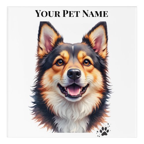 Pet’s Simple Modern Name & Photo Custom Design