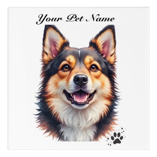 Pet’s Simple Modern Name & Photo Custom Design