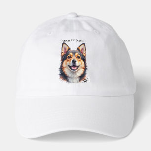 Pet’s Simple Modern Name & Photo Custom Design Hat