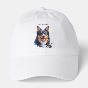 Pet’s Simple Modern Name & Photo Custom Design Hat