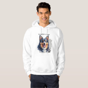 Pet’s Simple Modern Name & Photo Custom Design Hoodie