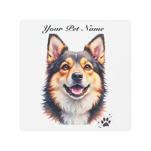 Pet’s Simple Modern Name & Photo Custom Design