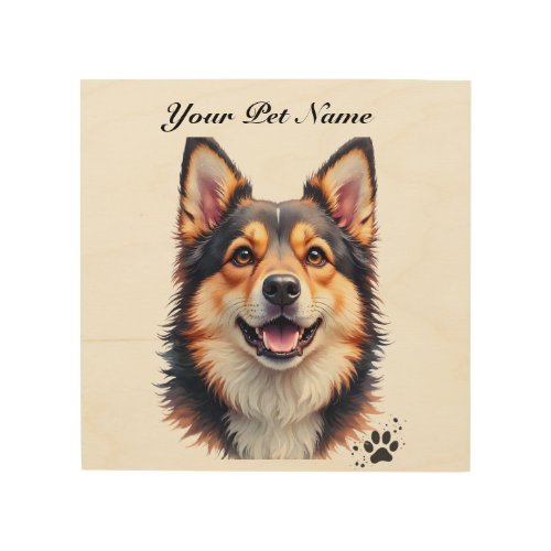 Pet’s Simple Modern Name & Photo Custom Design