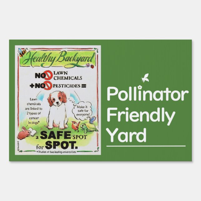 Pet Safe Yard - Pesticide Free Yard Flag Sign (Front)