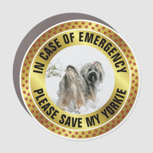 Pet Safety Alert Custom First Responder Dog Photo Car Magnet