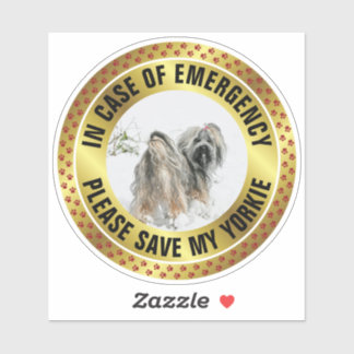 Pet Safety Alert Custom First Responder Dog Photo Sticker