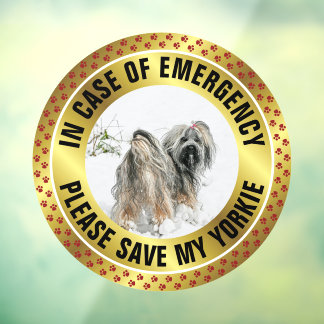 Pet Safety Alert Custom First Responder Dog Photo Window Cling