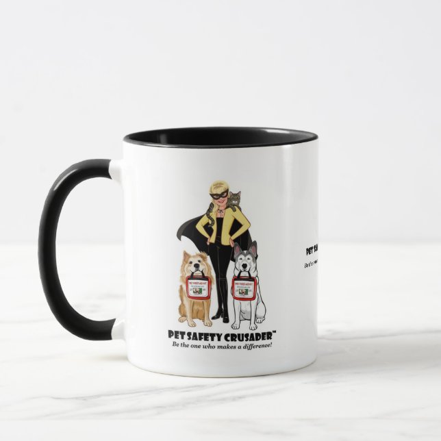 Pet Safety Crusader Coffee Mug  (Left)