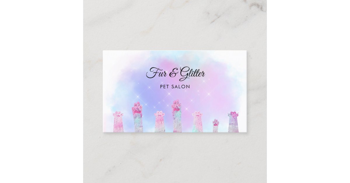 salon fabulous furry paws business card | Zazzle.com