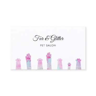 pet salon pastel colors furry paws business card pet salon pastel colors furry paws business card