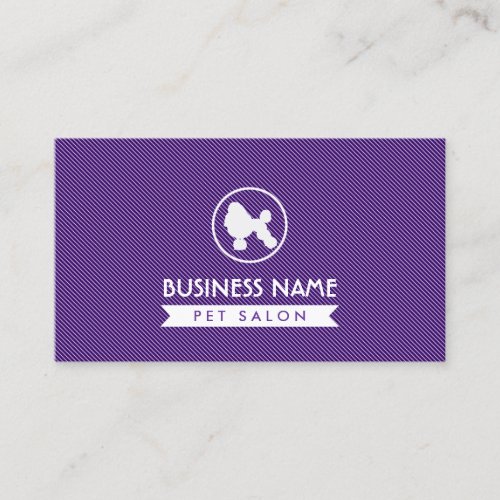 Pet Salon Pet Care Modern Purple Business Card