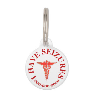 Pet seizure ICE vet notification ID Tag