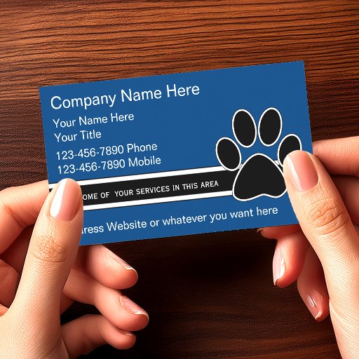 Customizable Pet Service Business Cards
