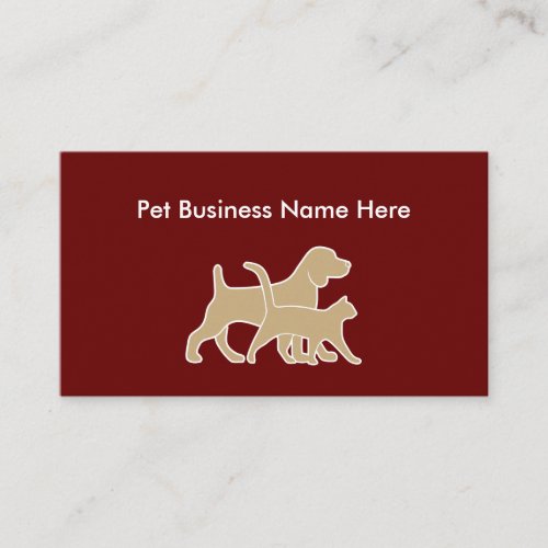 Pet Service Simple Businesscards Business Card