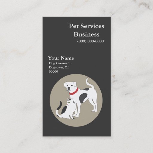 Customizable Pet Services Business Card