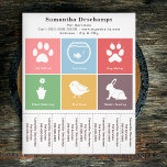 Pet Services & Color Squares Tear Off Strips Flyer<br><div class="desc">A Flyer with Tear Off Strips for all pet services such as veterinarian, dog walker, cat sitting, rabbit feeding, fish care, bird care, plant watering, pet boarding, etc. It comes with colored squares and images of cat paw, dog paw, fishbowl, potted plant, bird and rabbit - you can change them...</div>