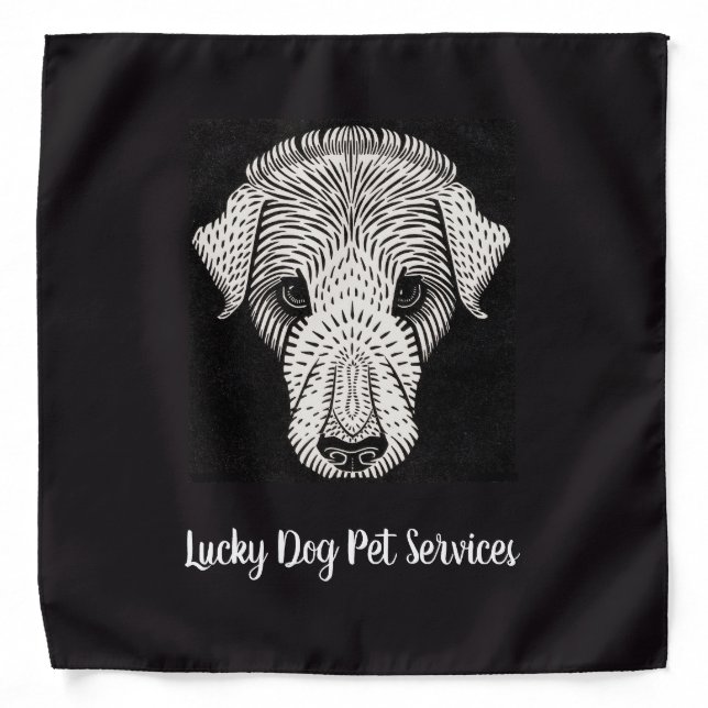 Pet Services Dog Walker Groomer Daycare Business Bandana (Front)