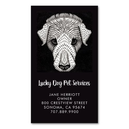 Pet Services Dog Walker Groomer Daycare Business  Business Card Magnet