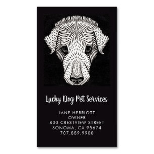 Pet Services Dog Walker Groomer Daycare Business  Card Magnet