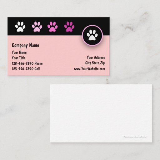 Customizable Pet Care Business Cards
