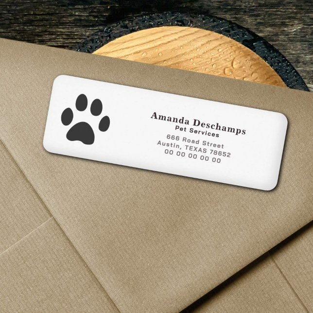 Pet Services Return Address Label (Pet Services Return Address Label)