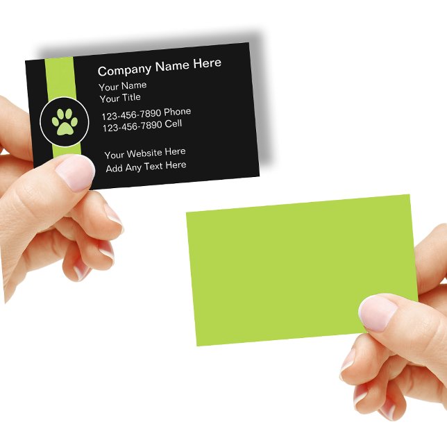 Pet Services Trendy Modern Business Card (Creator Uploaded)