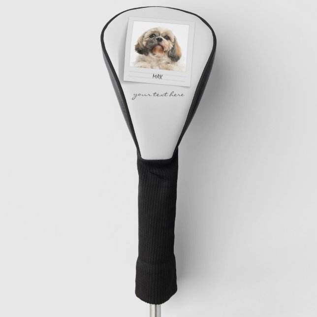 Pet Shih Tzu Photo Frame Personalized Dad Golf Head Cover (Front)