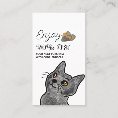 Pet Shop Business Discount Card With Logo