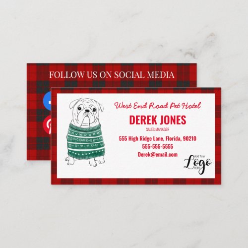 pet shop pet hotel vet groomer boarder kennel business card