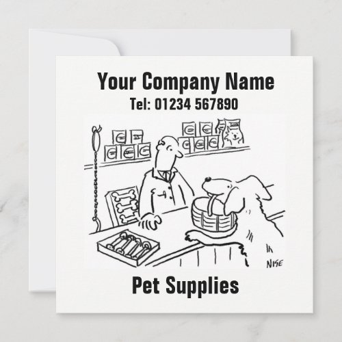 Pet Shop  Pet Supplies Cartoon card