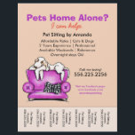 Pet Sitter Ad White Dog Mod Couch Tear Sheet<br><div class="desc">Click Read More to see coordinating products. Promote your pet sitting business with these full color eye-catching flyers that you personalize with your own info. Original design by Andie, illustrator and creator of Off-Leash Art™, featuring her hand drawn Bedlington Terrier illustration. To change the background color, click the orange "customize...</div>