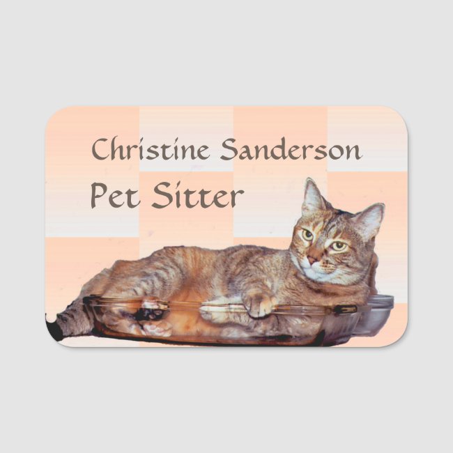 Pet Sitter and Trainer Name Tag