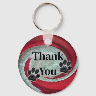 Pet Sitter Appreciation Dog Walker Red Swirl Keychain
