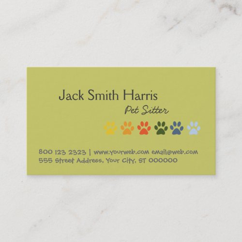 Pet Sitter Bold and Elegant Business Card Templates