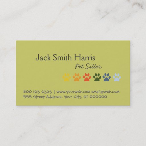 Customizable Pet Sitter Bold and Elegant Business Card Templates