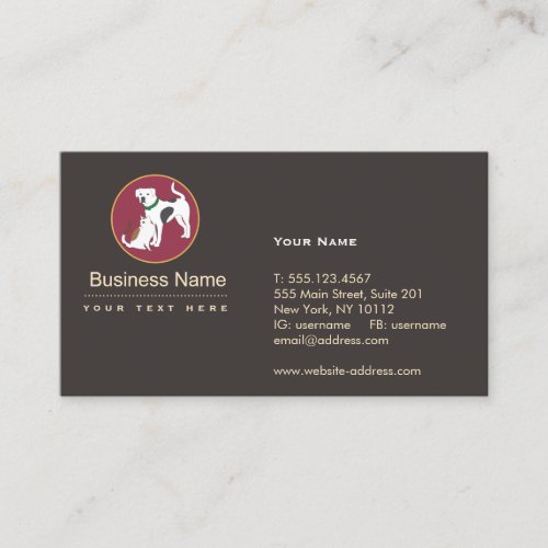 Pet Care Business Card