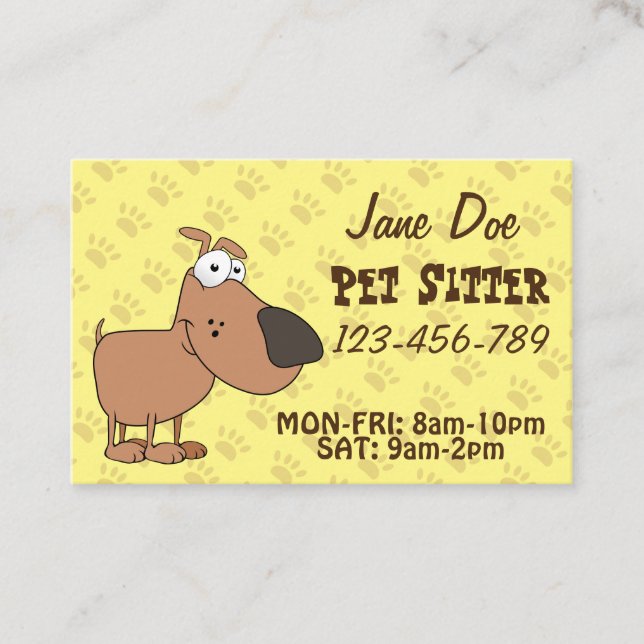 Pet Sitter Business Card (Front)