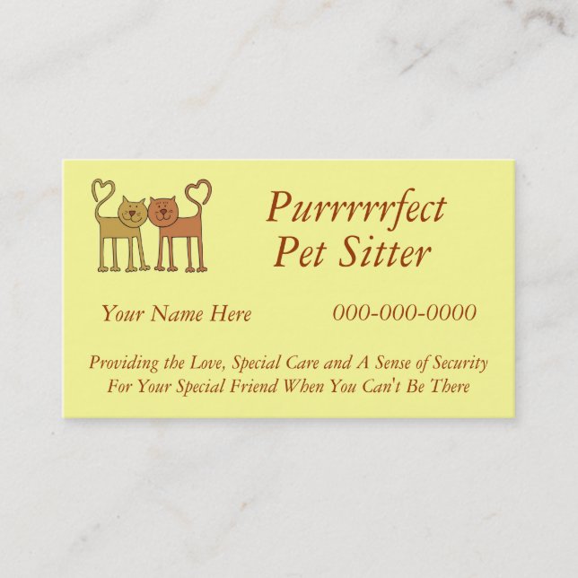 Pet Sitter Business Card (Front)